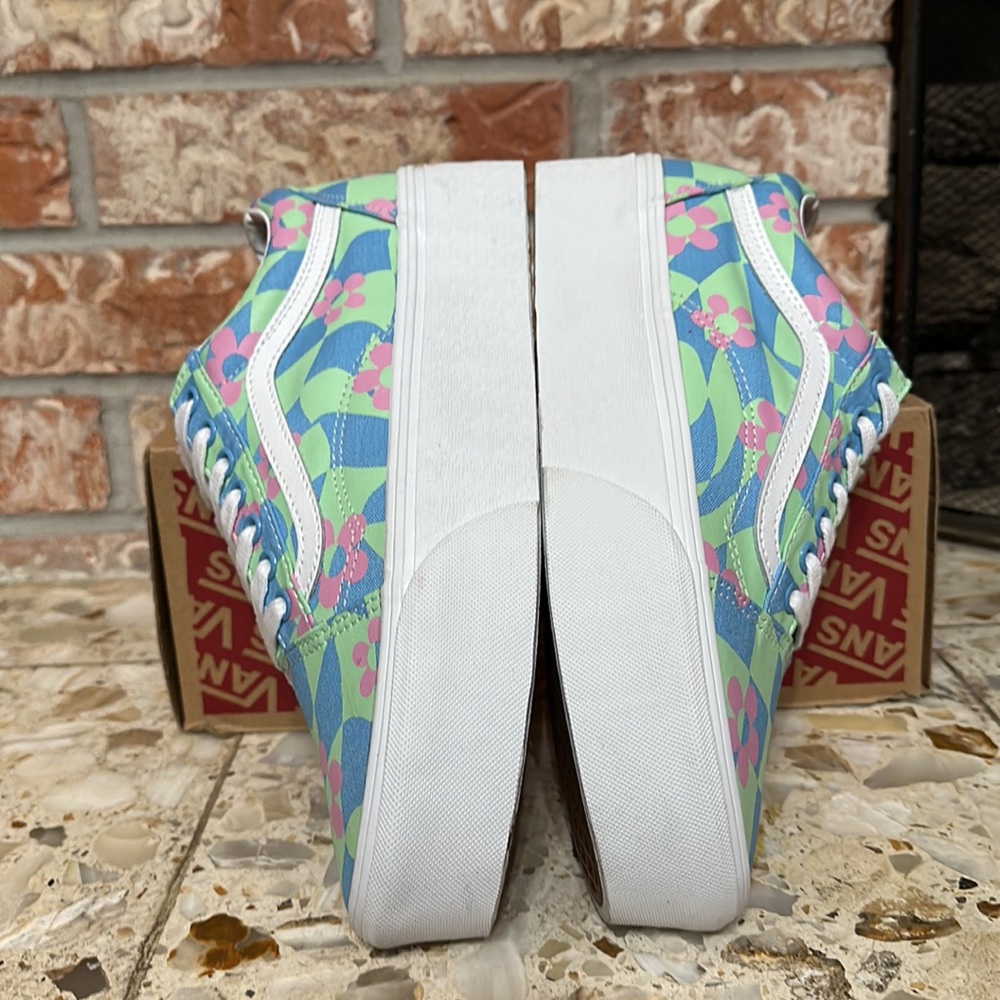 Vans Old Skool Stacked checkerboard floral blue - Picture 5 of 9